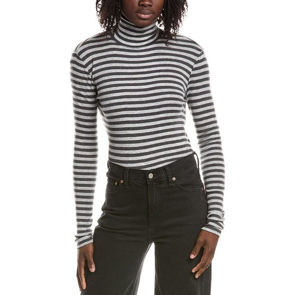 Max Mara Womens Mm By Blasy Turtleneck Wool-Blend Top, Grey